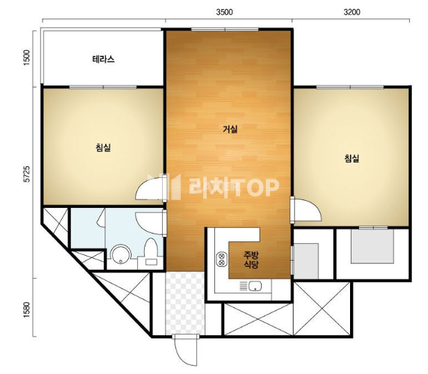 인천 서해구 청라동 청라동 / 현대썬앤빌더테라스 / 투룸 / 드레스룸 / 남동향 매매 매물번호 10286 사진 1