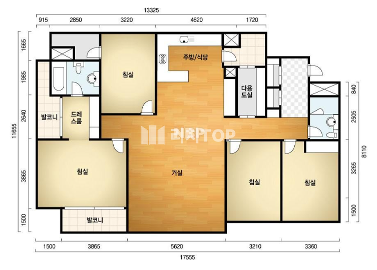인천 서해구 청라동 청라동 / 반도유보라2차 / 탑층 / 남서향 / 세끼고매매 / 올리모델링 매매 매물번호 10323 사진 1